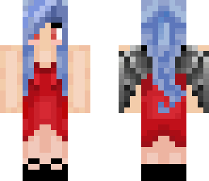 girl with red dress