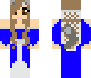 wolf girl bride blue
