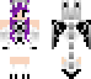 white and purple enderdragon girl