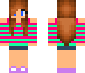 girl with stripped top