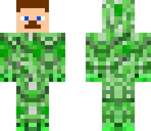 creeper in a steve mask