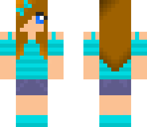 cute blue summer girl