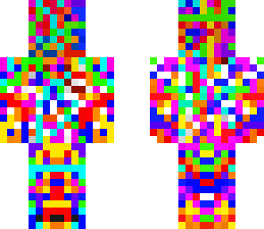 colorful tv static man