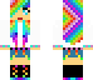 rainbow girl with a bow