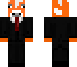 orange cow in a suit