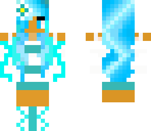 blue haired tan girl