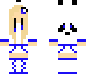 blue panda girl