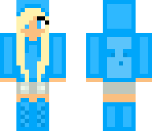 blue slime hoodie girl 