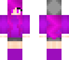 purple bean hat girl