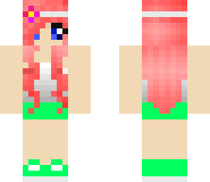 pink green hippey girl