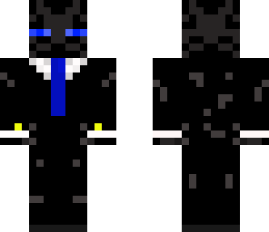enderman with blue eyes in suit