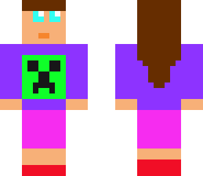 cool purple creep girl