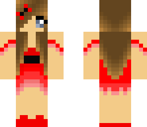 finished girl in red dress