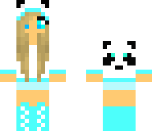cute blue panda girl
