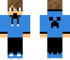 blue creeper boy with headphones