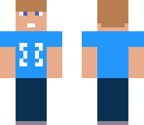 bowl cut with blue shirt and jeans