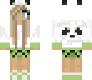 panda girl green