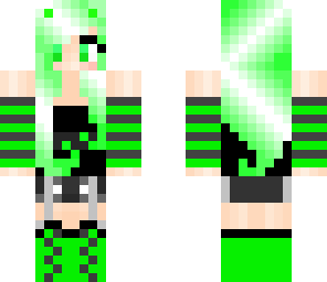 cool mint green wolf girl