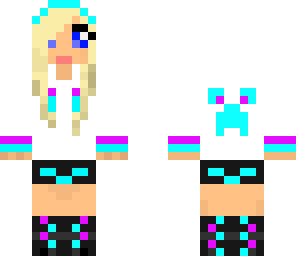 neon hoodie girl