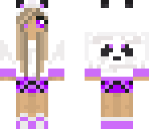 panda girl edit in purple