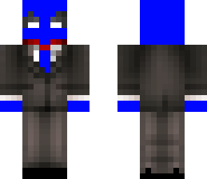 blue deadpool in a suit