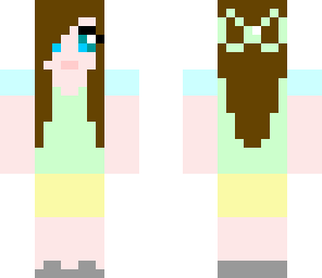 brunette pastel girl