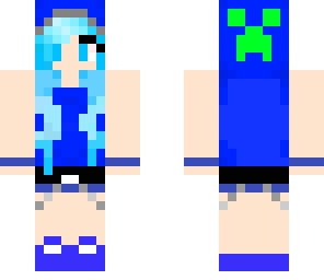edited lightning blue hair girl