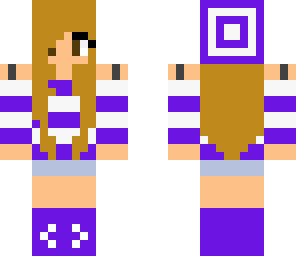 purple striped girl