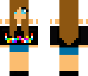 rainbow mustache girl