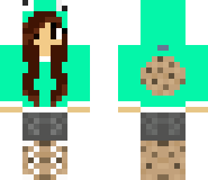 teal cookie monster girl