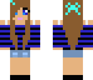 blue-black striped top with white  straps-teiamon