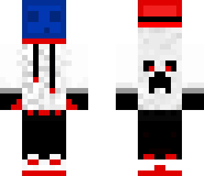 red slime on blue maske