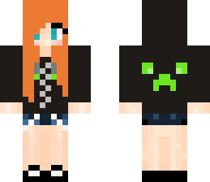 edited creeper hoodie girl