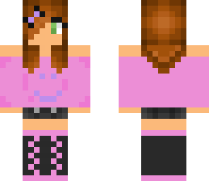 brunete brown pink