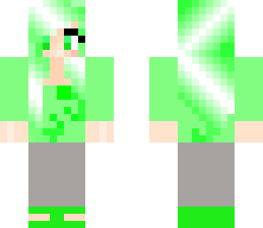 minty green girl