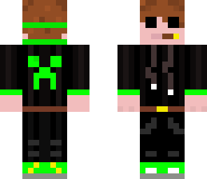 cool dj guy with creeper face