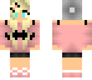 pink mustache winter girl