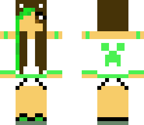 cute green cat girl