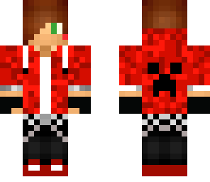 red hoodie with headphones