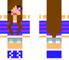 purple and blue gamer girl