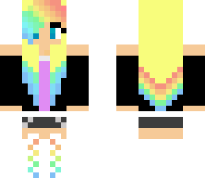 blonde rainbow girl