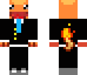 charmander in a suit