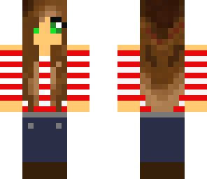 red and white stripe girl