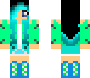 blue and green girl edited