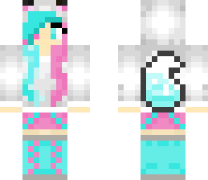 cotton candy fox girl