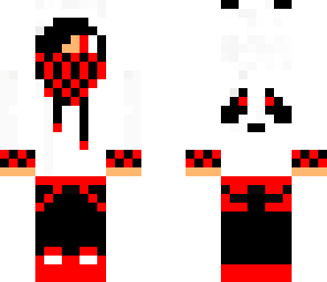 panda in red