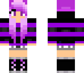 purple hoodie girl