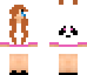 cute panda hoodie girl