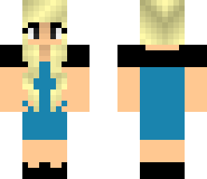 blue dress girl