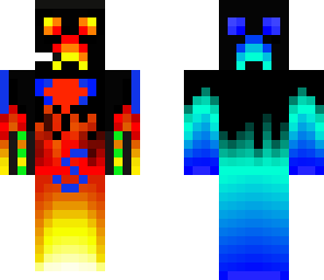 b lava and water man